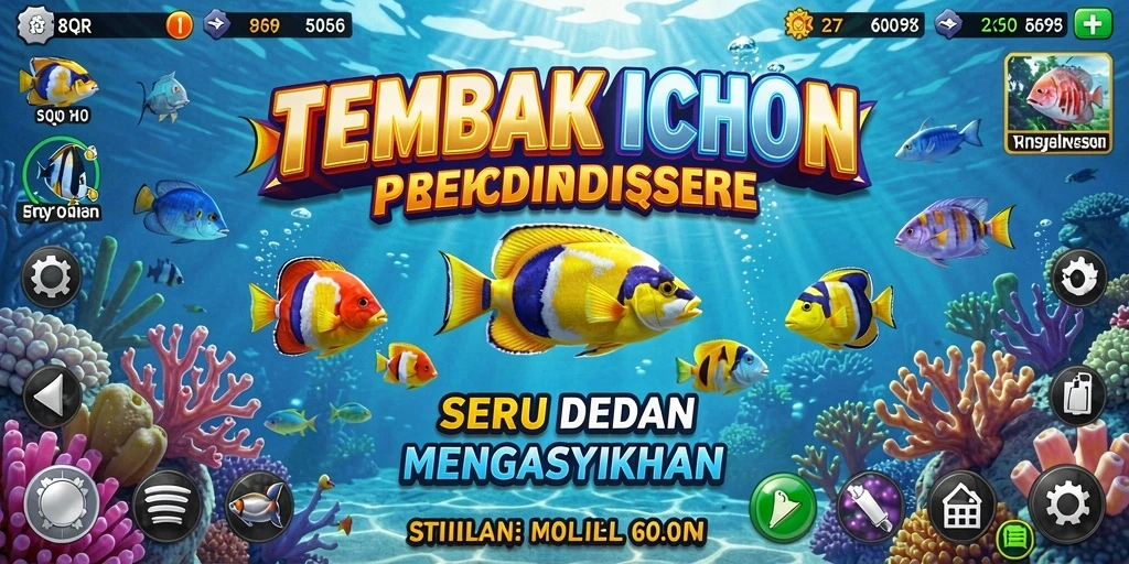 Tampilan gameplay Tembak Ikan yang penuh warna dan seru.