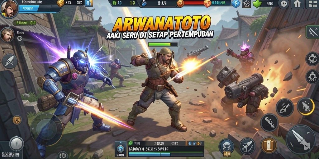 Tampilan aksi seru dalam ARWANATOTO yang menampilkan pertempuran mendebarkan.