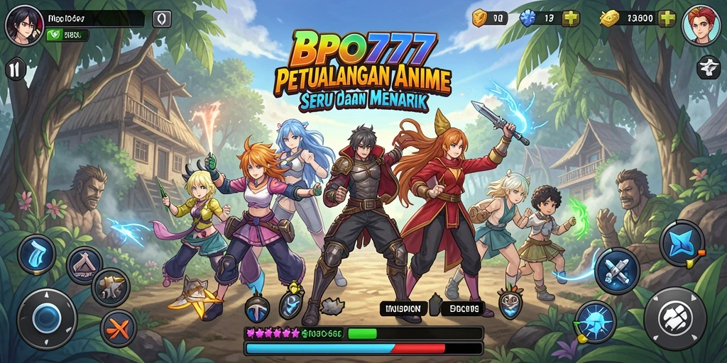 Tampilan gameplay BPO777 dengan karakter anime yang menawan.