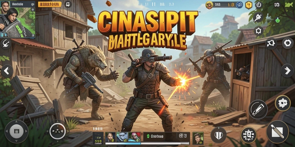 Tampilan gameplay seru dalam pertempuran Battle Royale.