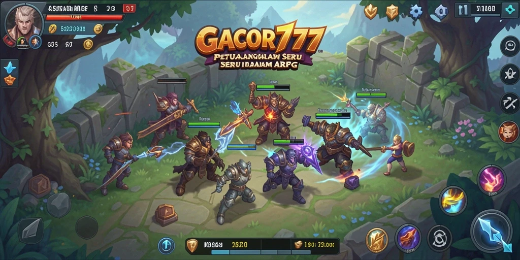 Tampilan screenshot GACOR777 menampilkan pertarungan epic dalam game ARPG.