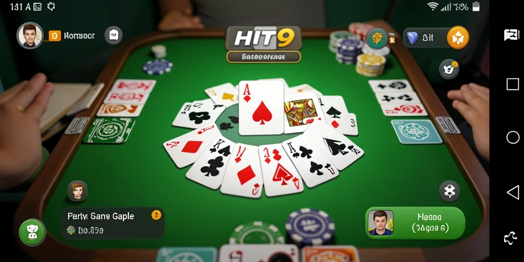 Screenshot gameplay HIT9 menampilkan momen seru dalam permainan Gaple.