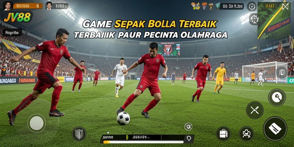 Tampilan gameplay JV88 yang seru dan interaktif dalam permainan sepak bola.