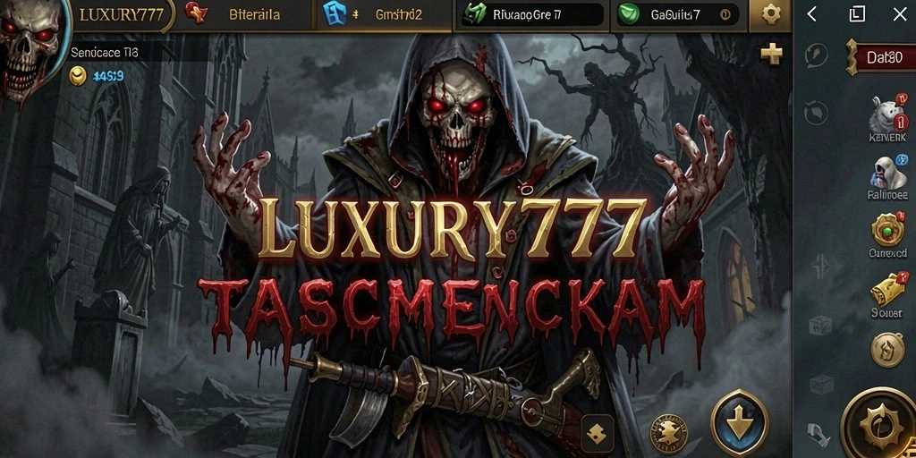 Tangkapan layar menunjukkan momen menakutkan dalam gameplay LUXURY777.