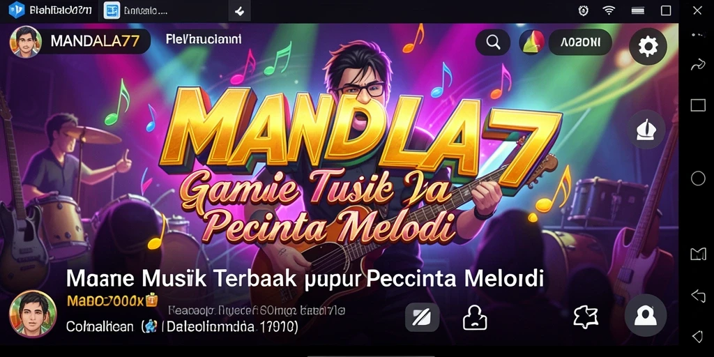 Tampilan gameplay <strong>MANDALA77</strong> yang penuh warna dan energik.