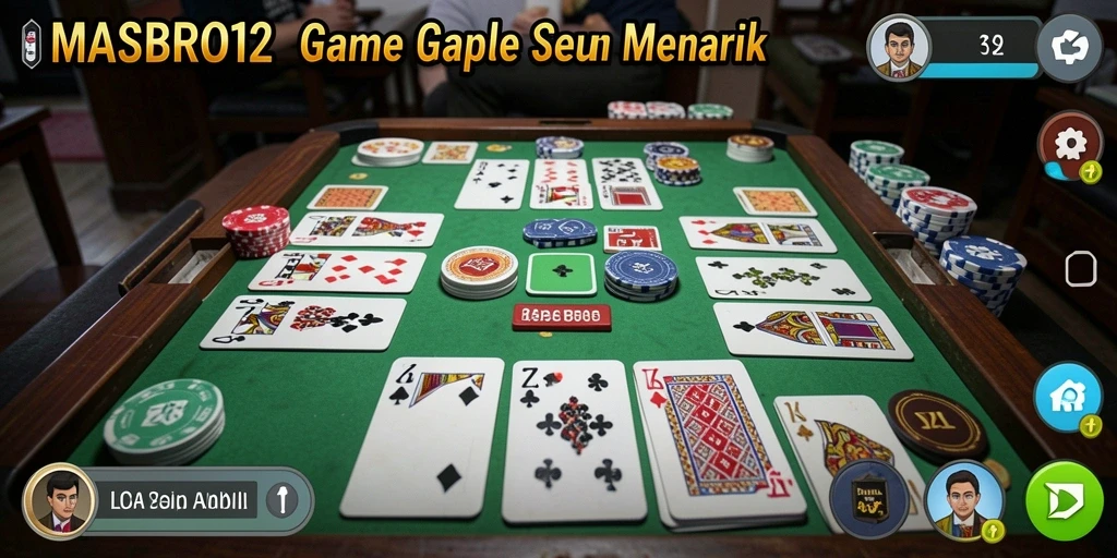 Screenshot gameplay seru dari game Gaple MASBRO12.