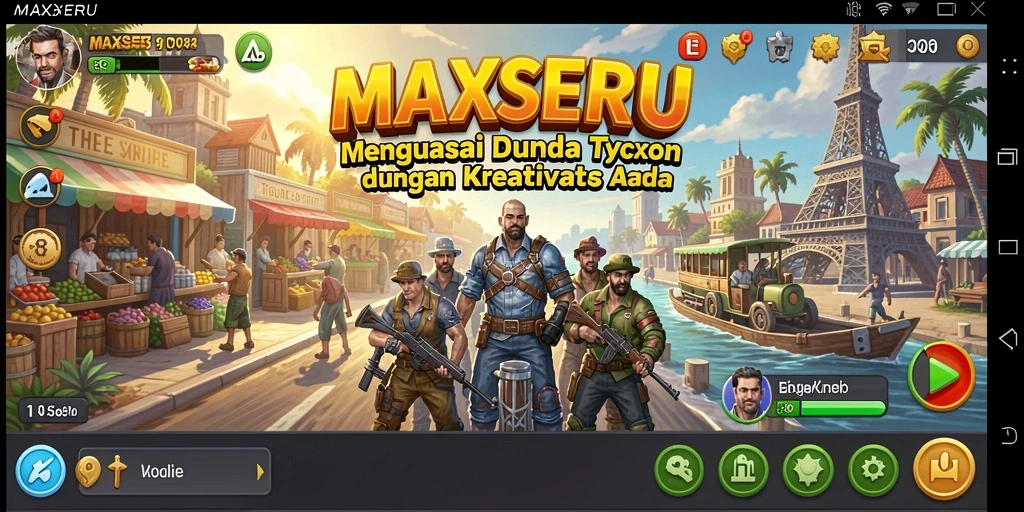 Tampilan gameplay Tycoon yang menarik dan interaktif dalam MAXSERU.