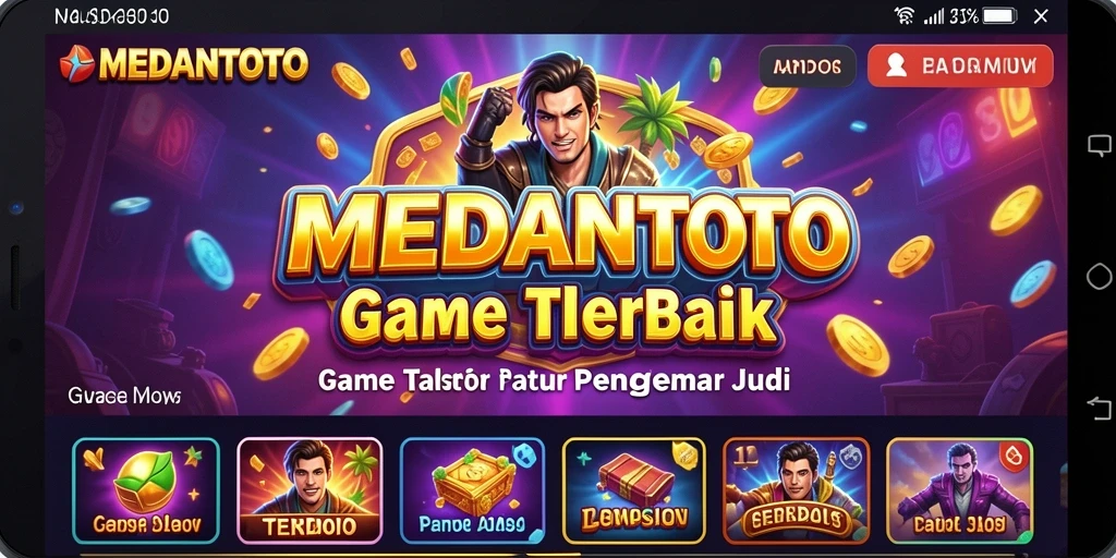 Tampilan gameplay slot yang seru dan penuh warna di MEDANTOTO.