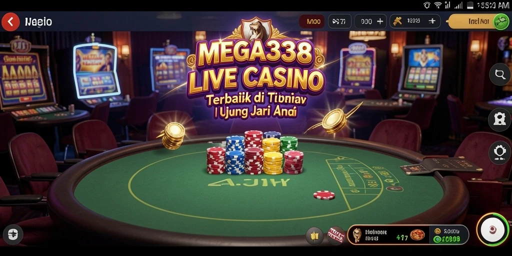 Tampilan menarik dari gameplay Live Casino di MEGA338 dengan dealer profesional.