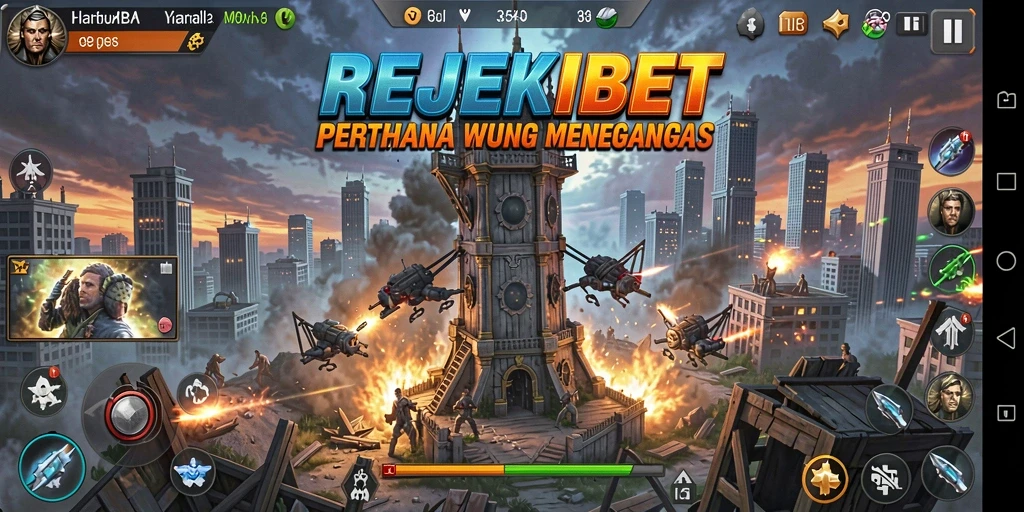 Tampilan gameplay menarik dari REJEKIBET yang penuh aksi Tower Defense.