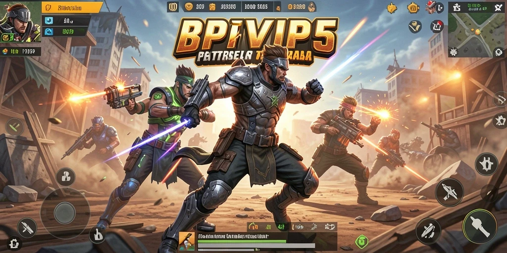 Tampilan seru dari gameplay RPVIP5 dalam pertempuran Battle Royale.