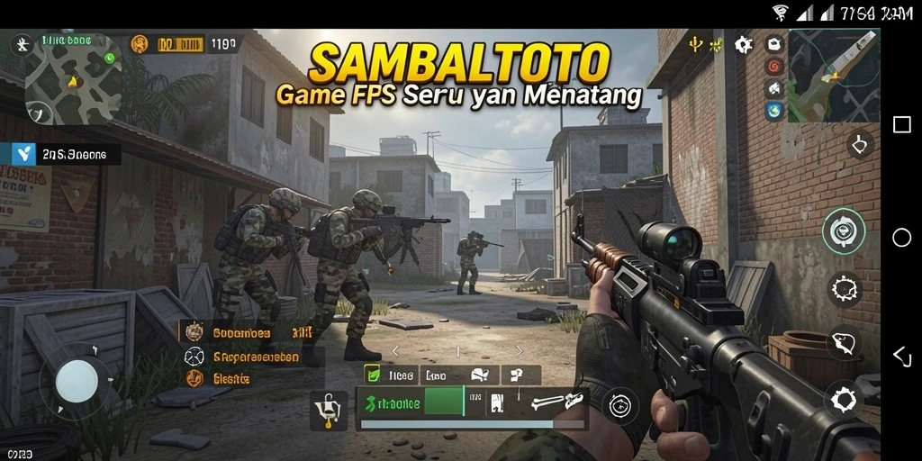 Tampilan gameplay menarik dari SAMBALTOTO dalam laga tembak-tembakan.