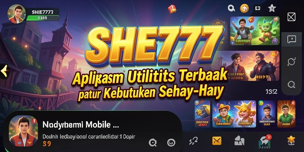 Tampilan antarmuka pengguna SHE777 yang sederhana dan elegan.
