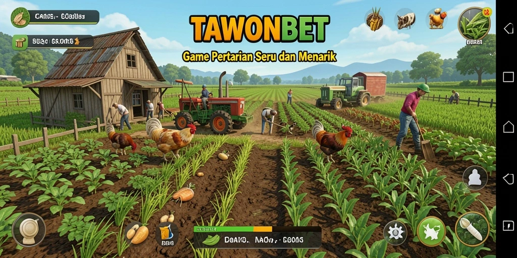 Tampilan gameplay seru dari aplikasi pertanian TAWONBET.
