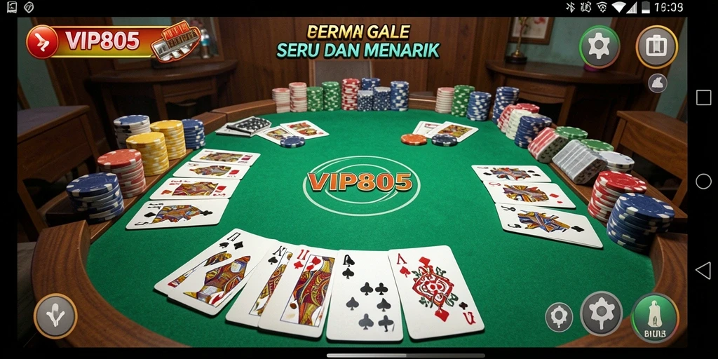 Gameplay seru Gaple di VIP805 yang menampilkan duel antara pemain.